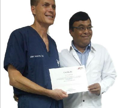 Indian Implantologist Bharat Agravat All on Four Dental Implants Ahmedabad, Gujarat. Dr. Robert Schroering DMD from Louisville, Kentucky (USA)