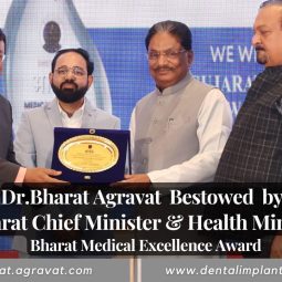 Bharat Medical Excellence Award recived Dr Bharat Agravat Dental Implants Surgeon Ahmedabad Gujarat India Bharat Medical Excellence Award